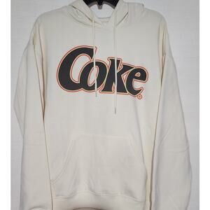 Coca Cola cream colored hoodie medium men-NEW